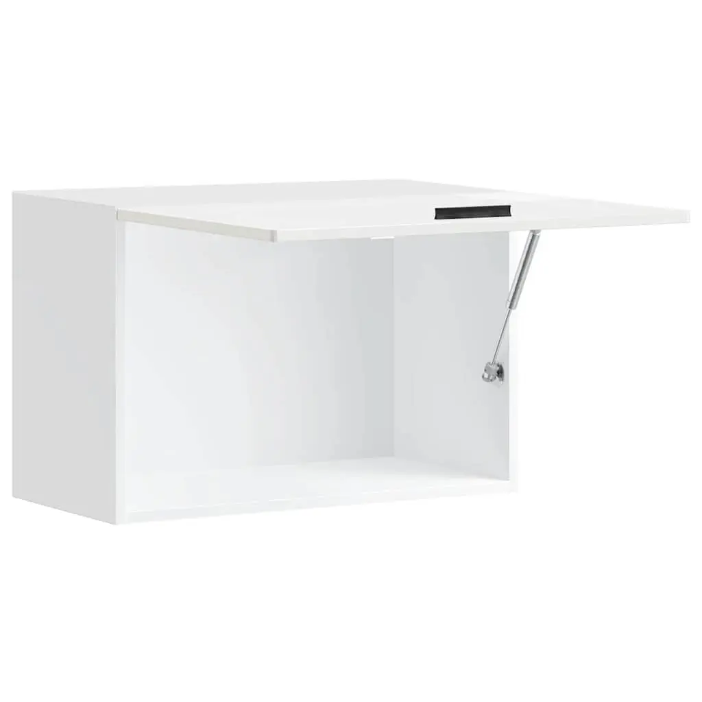 Kitchen Wall Cabinet White High Gloss Wall-Mounted Engineered Wood