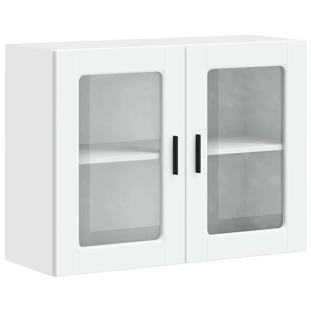 White Glass Door Kitchen Wall Cabinet