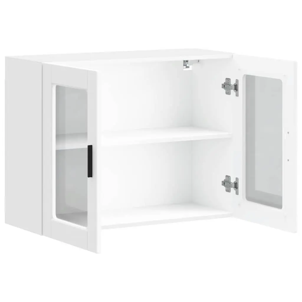 White Glass Door Kitchen Wall Cabinet