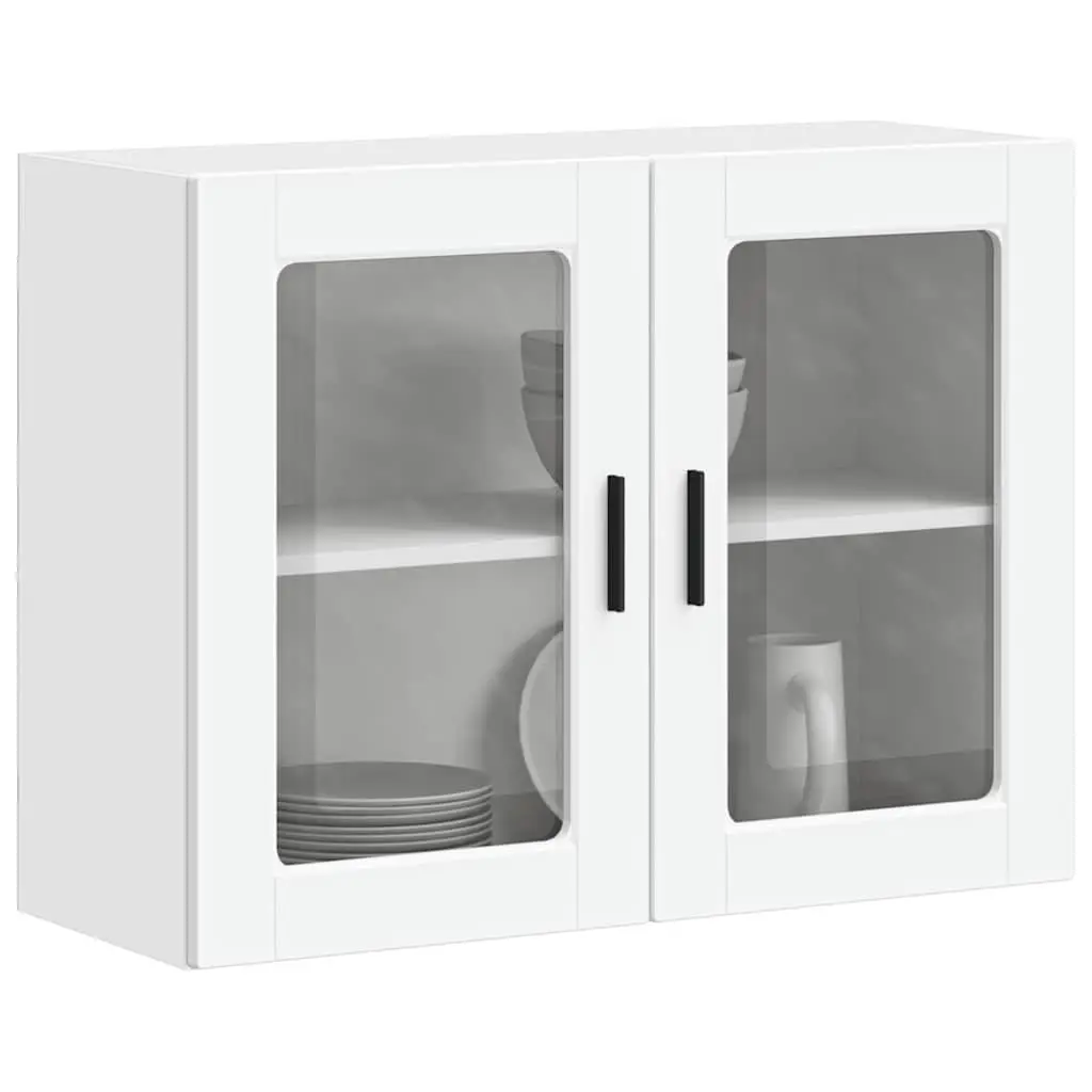 White Glass Door Kitchen Wall Cabinet