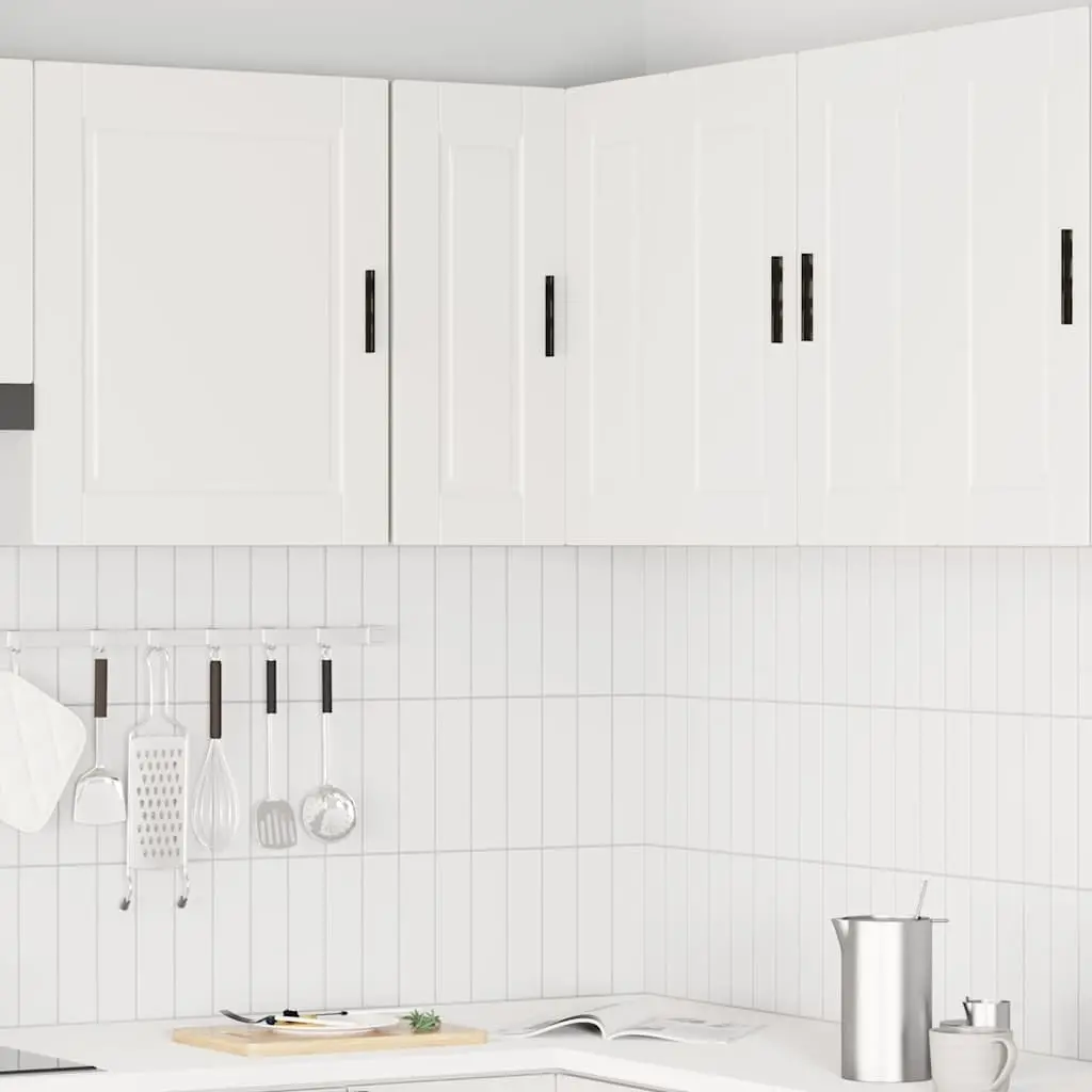 Kitchen Wall Corner Cabinet in White with Engineered Wood