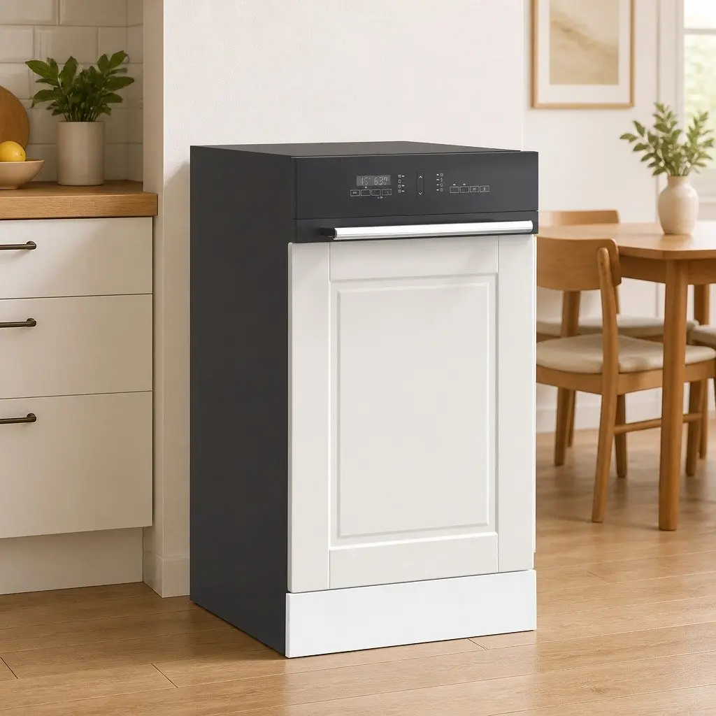 Dishwasher Panel White Kitchen Cabinet Front Cover 45x1.5x57 cm Engineered Wood
