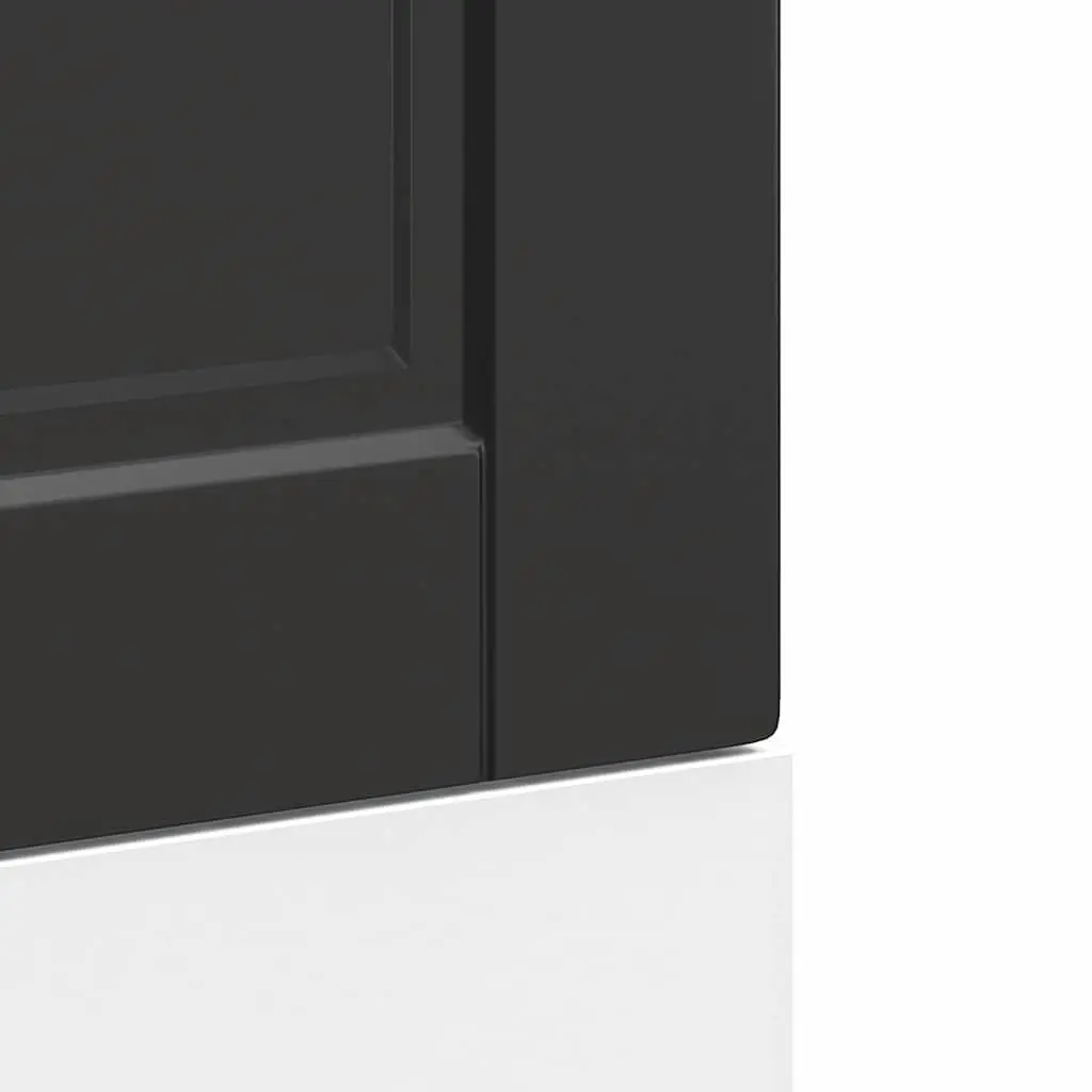Dishwasher Panel Black Kitchen Cabinet Front Cover Engineered Wood 45x57cm