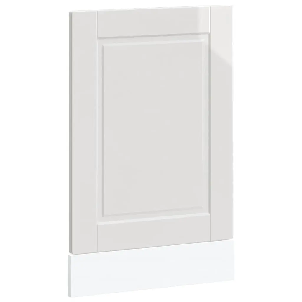 Dishwasher Panel White High Gloss Kitchen Cabinet Front Cover Engineered Wood