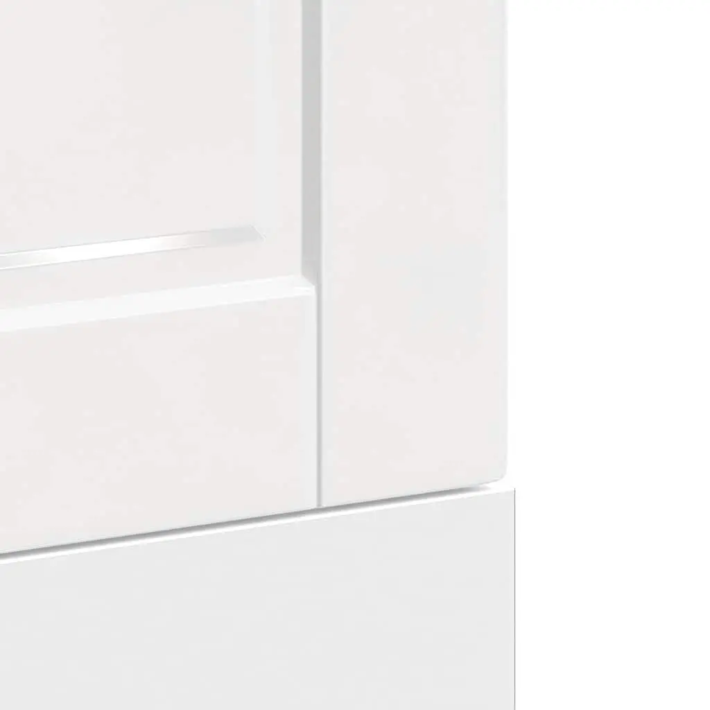 Dishwasher Panel White High Gloss Kitchen Cabinet Front Cover Engineered Wood