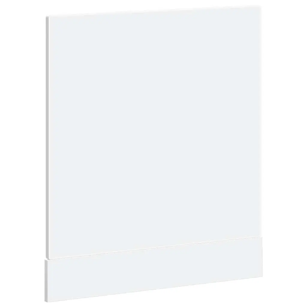 Dishwasher Cover Panel Engineered Wood White 60x1.5x57cm Kitchen Front Decor