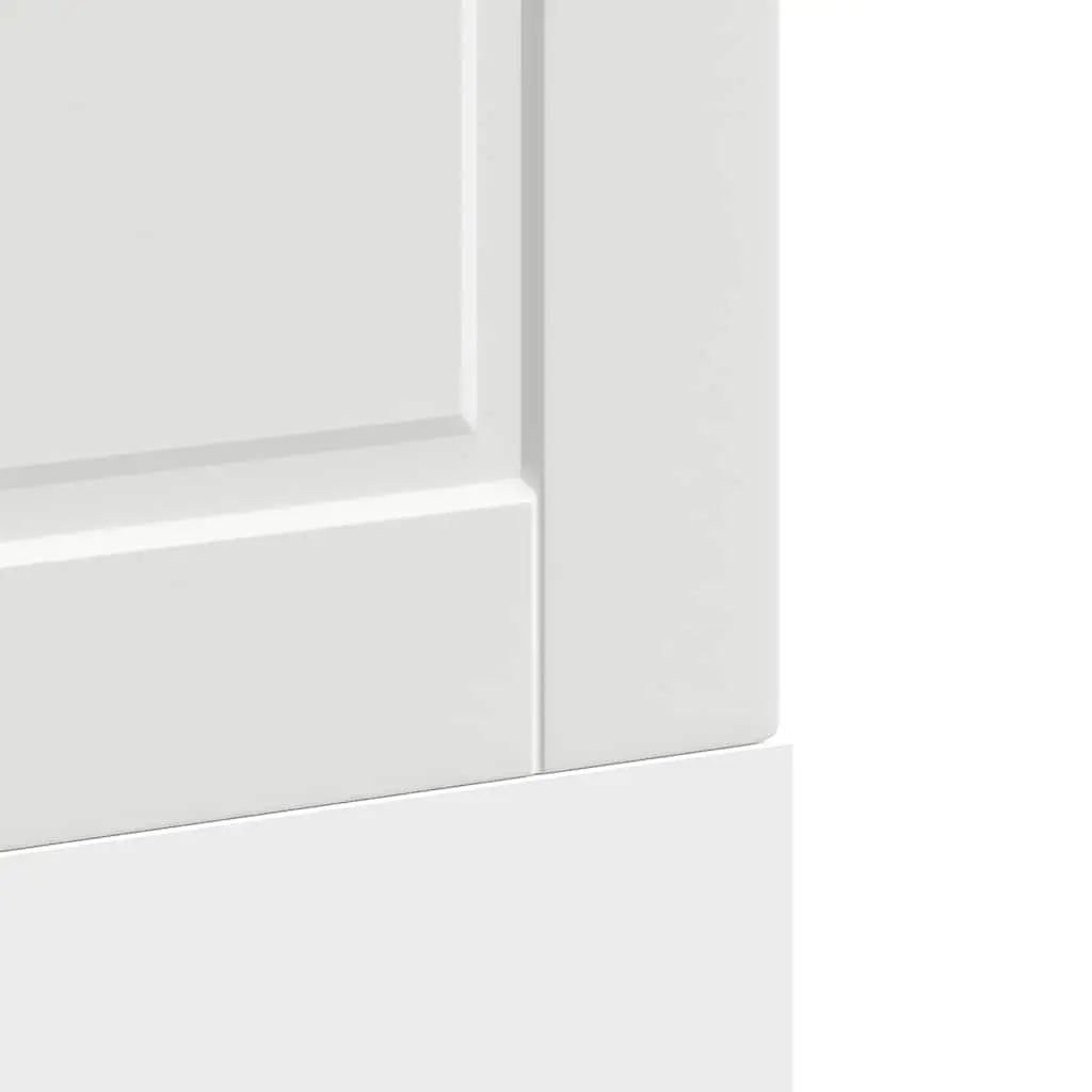 Dishwasher Cover Panel Engineered Wood White 60x1.5x57cm Kitchen Front Decor