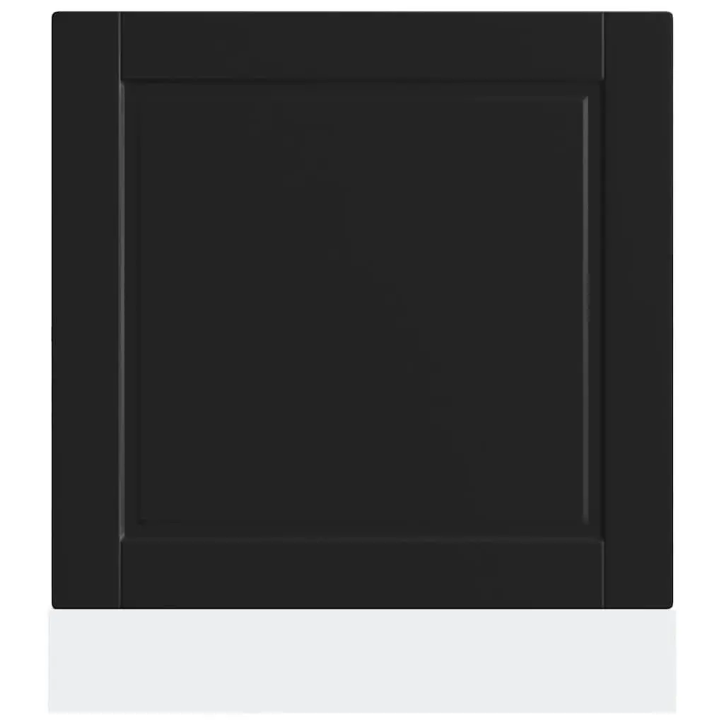Dishwasher Panel Black 60x1.5x57cm Kitchen Cabinet Front Cover Engineered Wood
