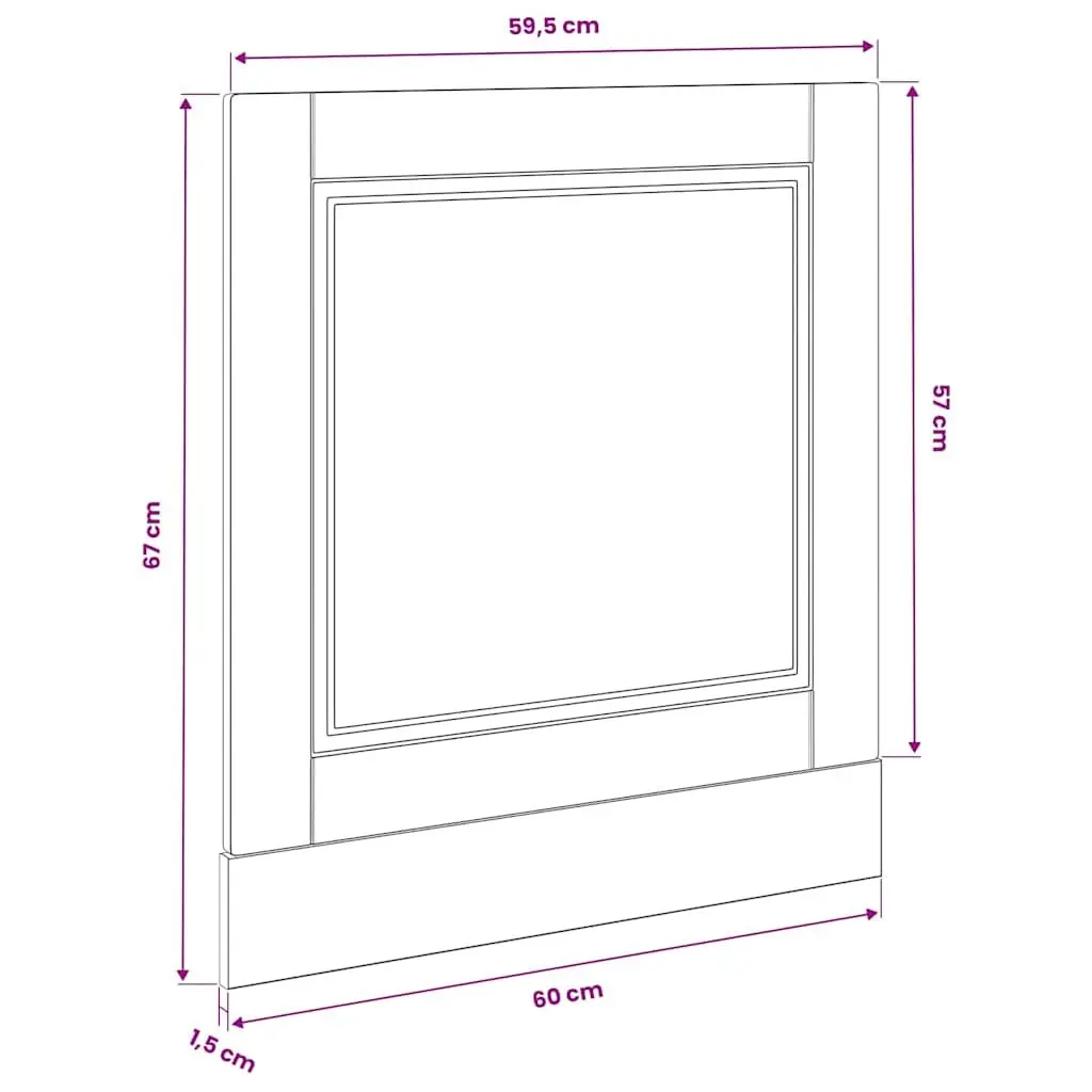 Dishwasher Panel in High Gloss White