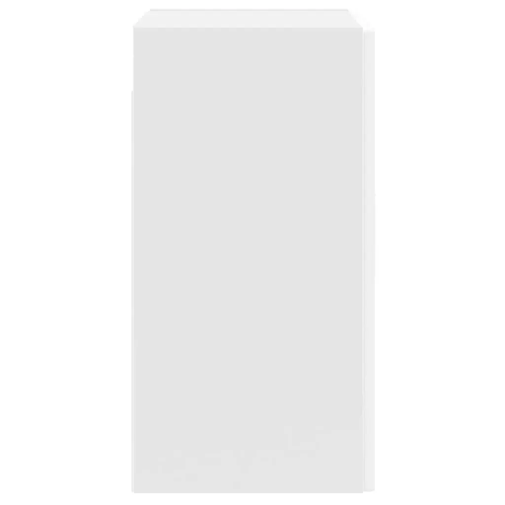 Kitchen Cabinet Wall-Mounted White Glass Door Storage Organiser