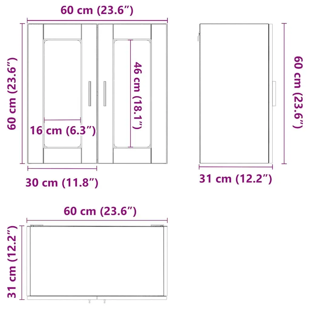 Kitchen Wall Cabinet with Glass Door