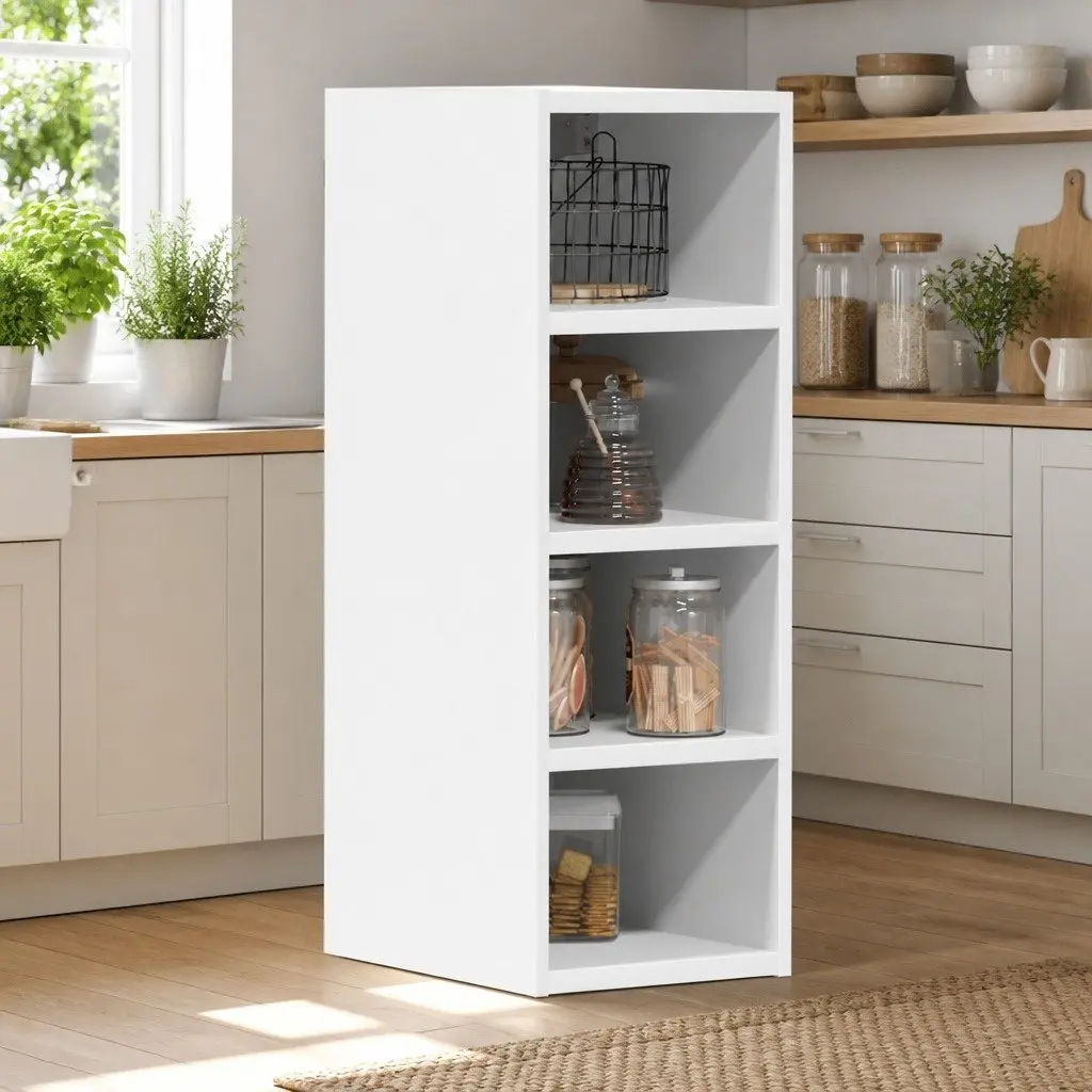 Wall-Mounted Kitchen Storage Cabinet Engineered Wood White 20x29.5x60cm
