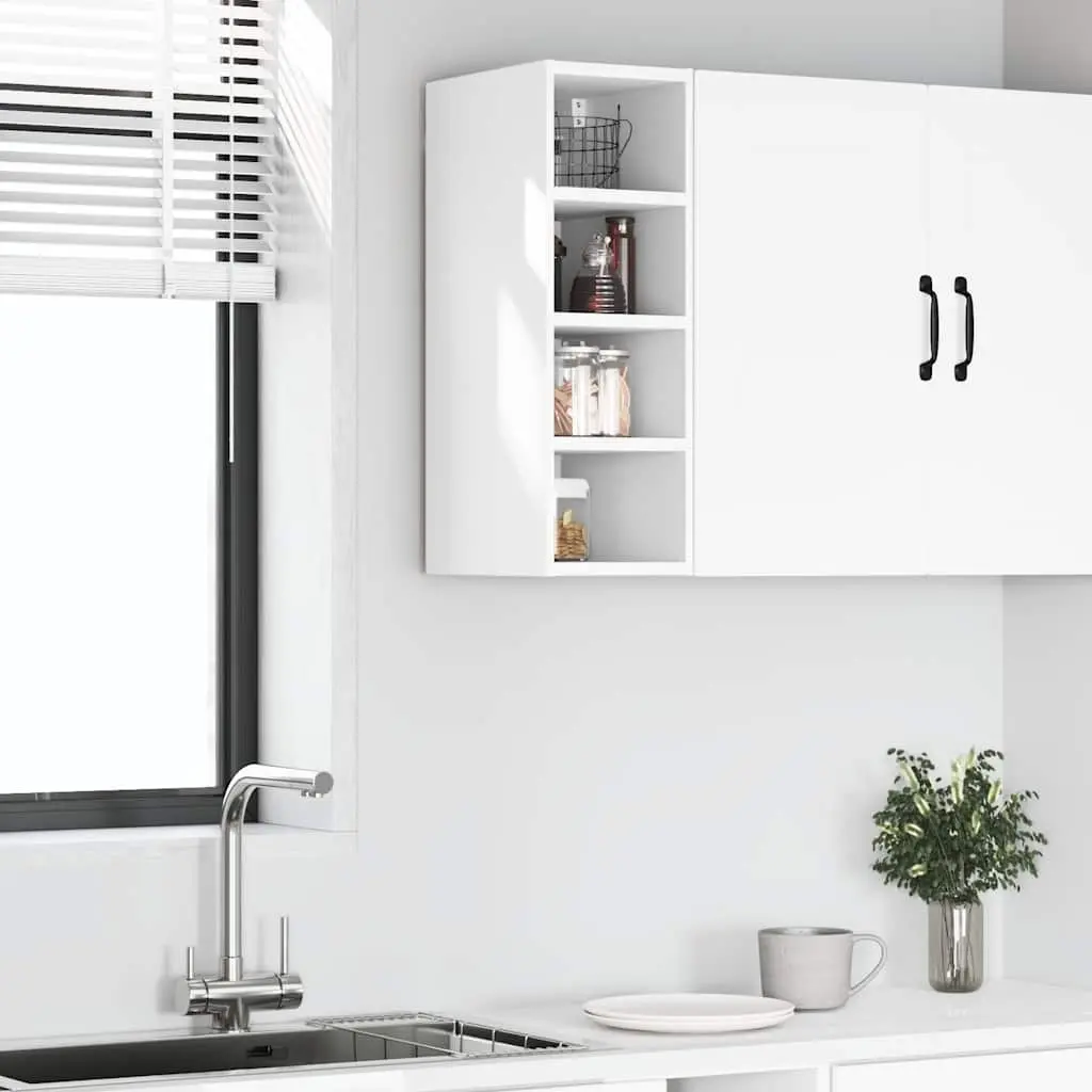 Wall-Mounted Kitchen Storage Cabinet Engineered Wood White 20x29.5x60cm