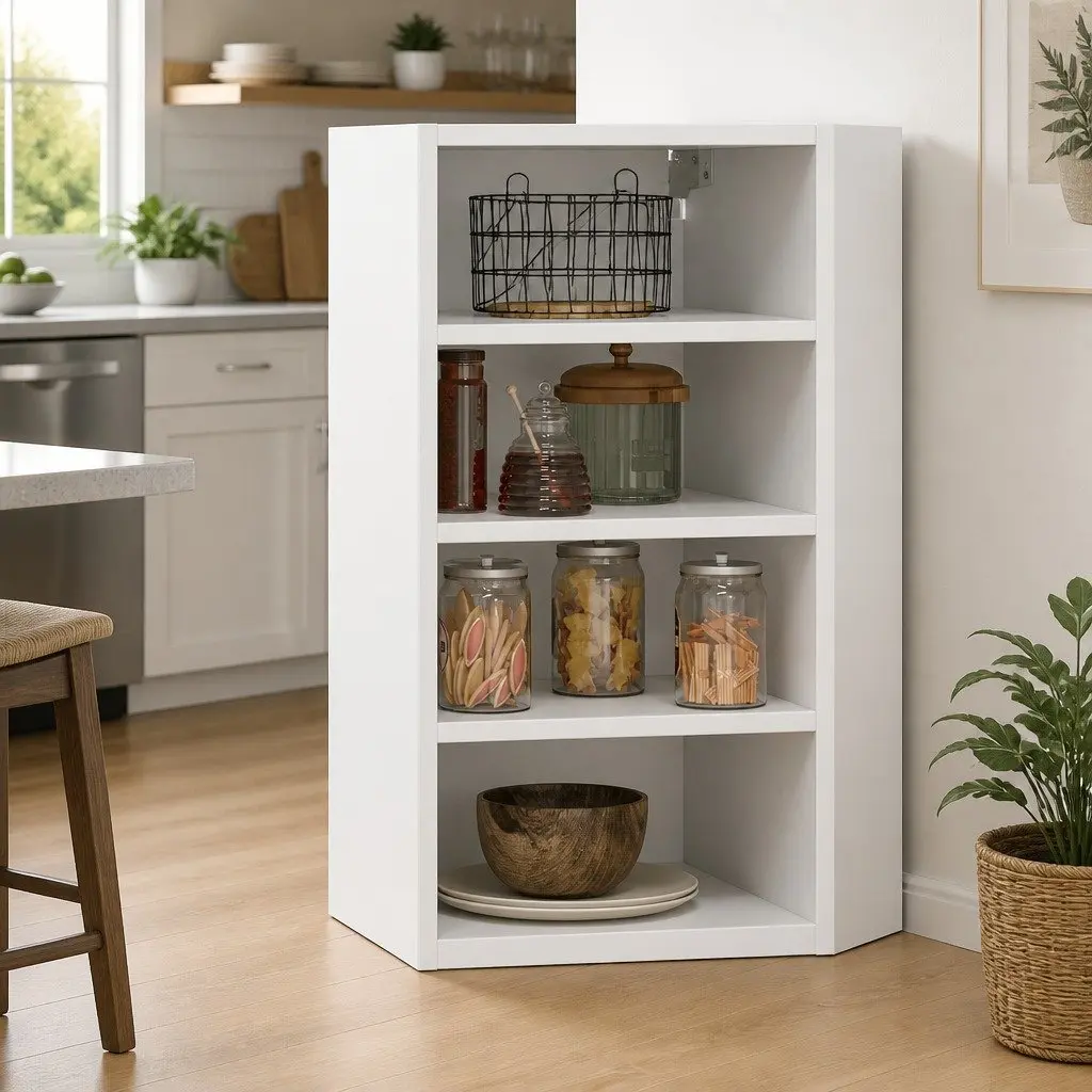 Wall-Mounted Hanging Cabinet for Kitchen Storage Engineered Wood White 40x29.5x60cm