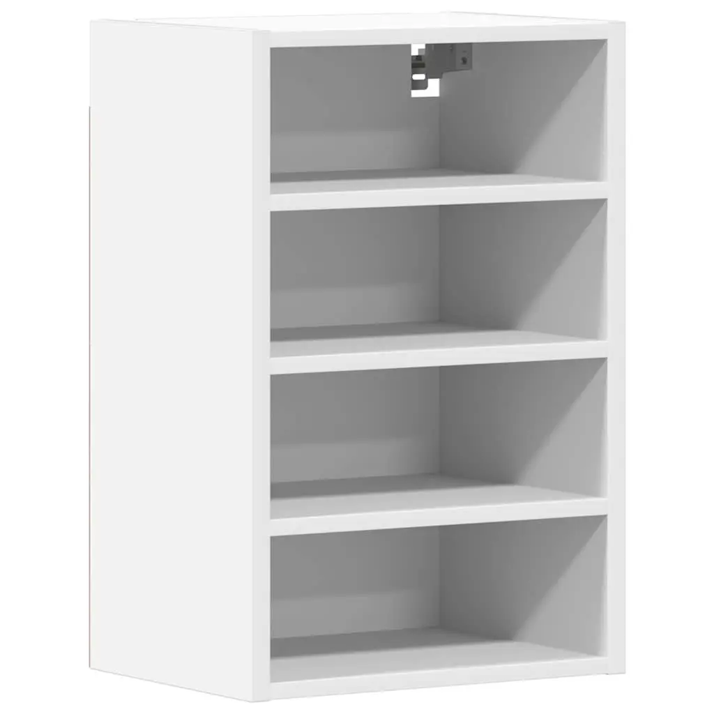 Wall-Mounted Hanging Cabinet for Kitchen Storage Engineered Wood White 40x29.5x60cm