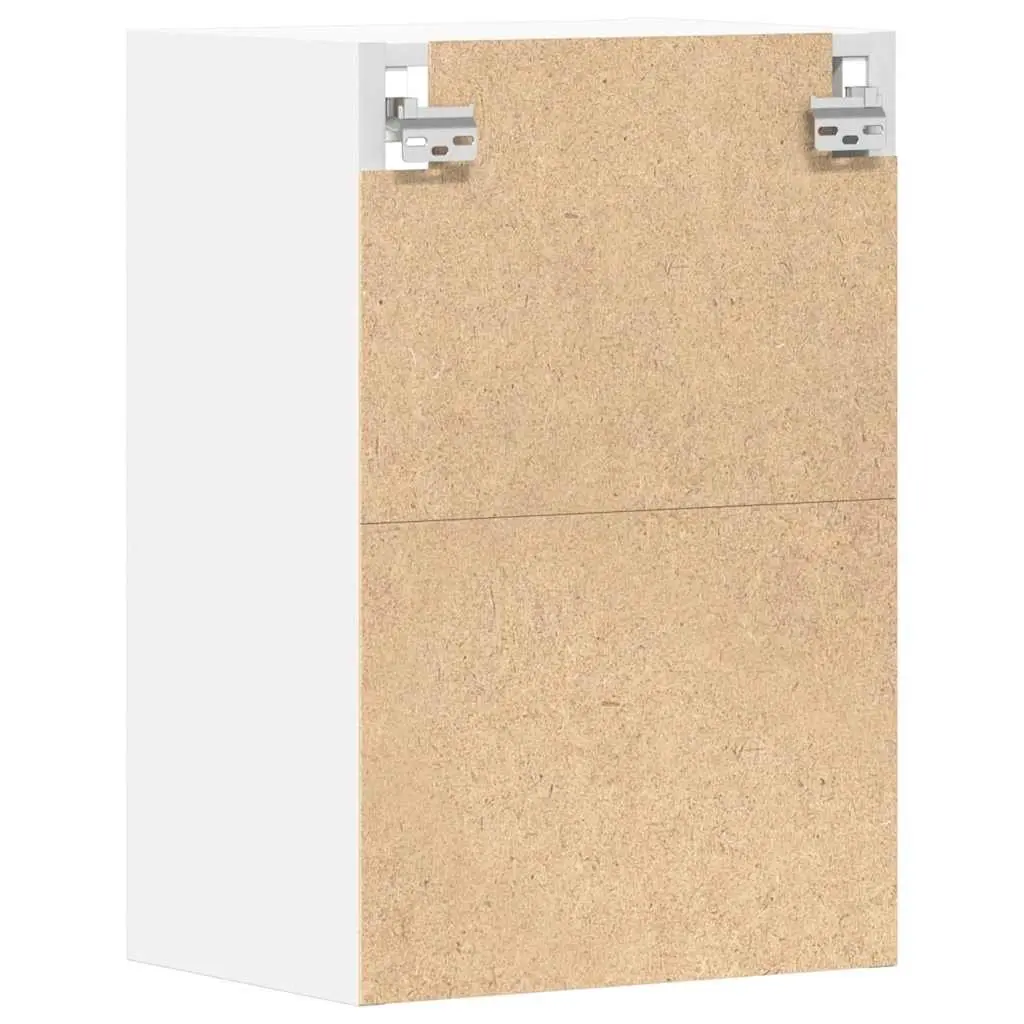 Wall-Mounted Hanging Cabinet for Kitchen Storage Engineered Wood White 40x29.5x60cm