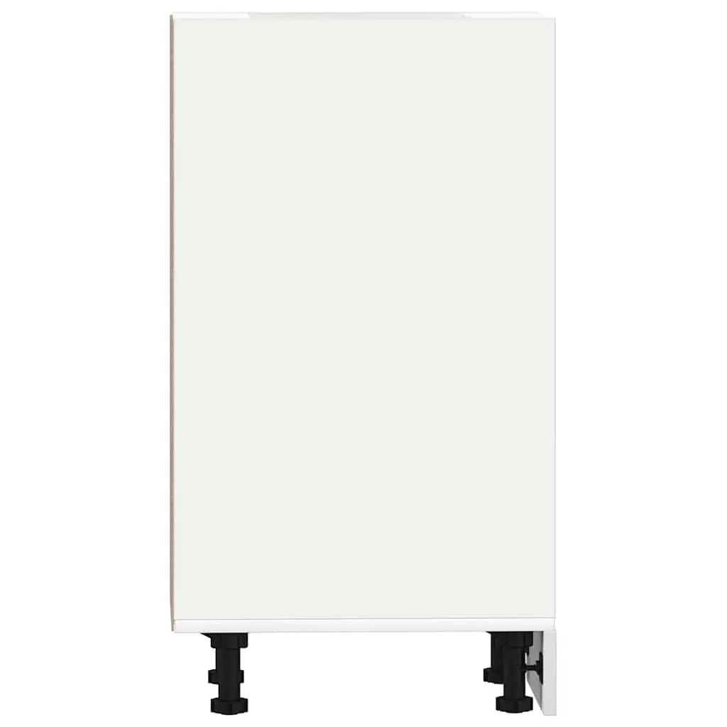 Bottom Kitchen Cabinet White Storage Cupboard Adjustable Feet 20x44.5x81.5cm
