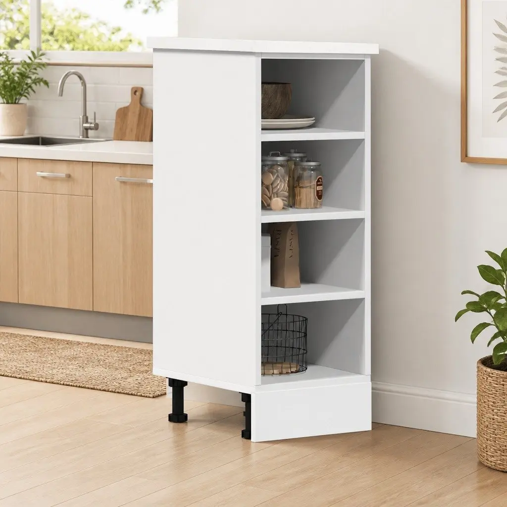 White Kitchen Storage Cupboard 30x44.5x81.5cm