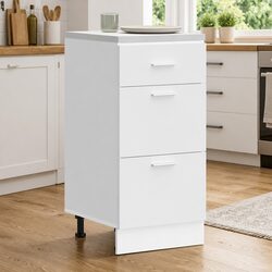 Bottom Kitchen Cabinet White 40x46x81.5cm Storage Cupboard Engineered Wood