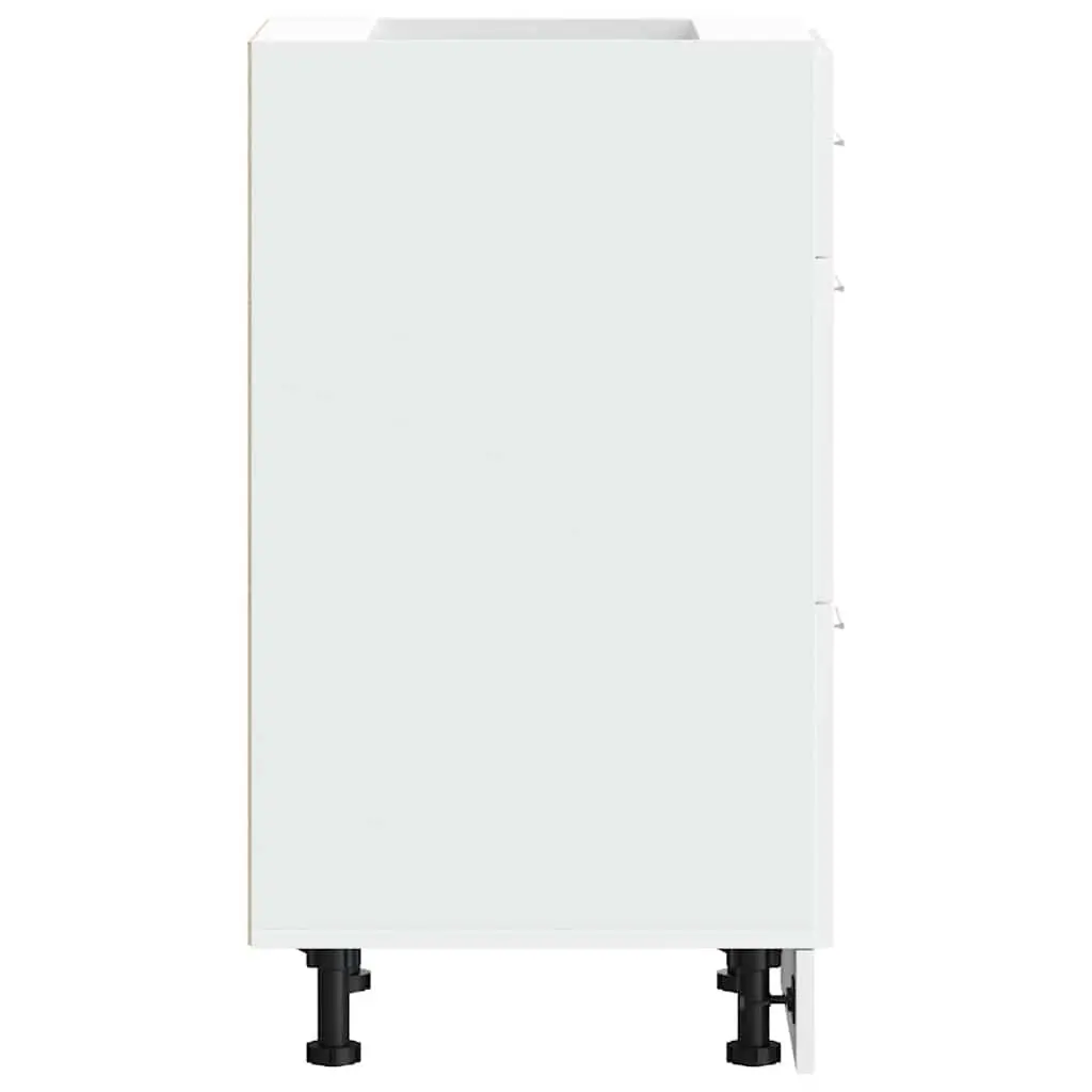 Bottom Kitchen Cabinet White 40x46x81.5cm Storage Cupboard Engineered Wood