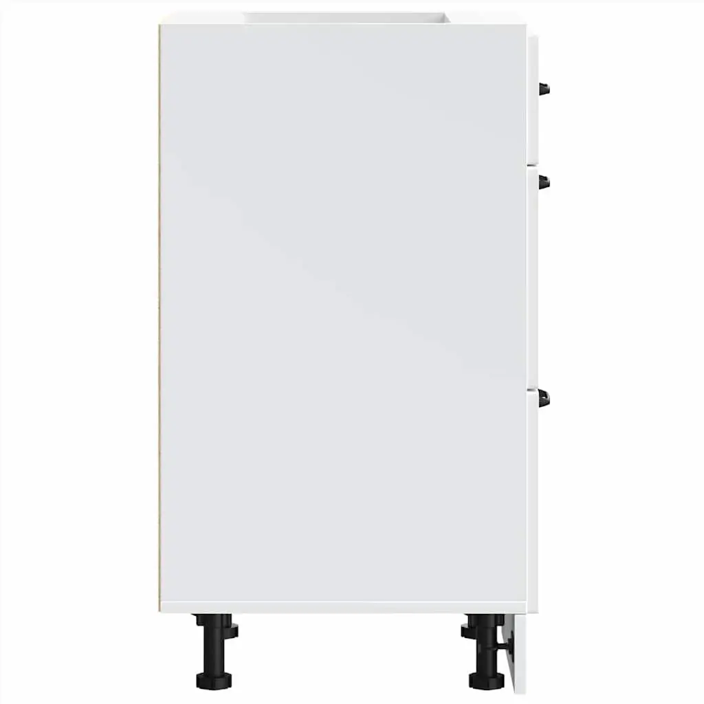 Kitchen Base Cabinet White Engineered Wood Storage Cupboard Unit Furniture