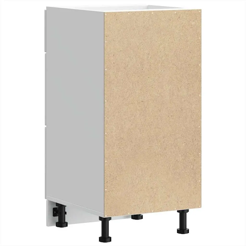 Kitchen Base Cabinet White Engineered Wood Storage Cupboard Unit Adjustable Feet