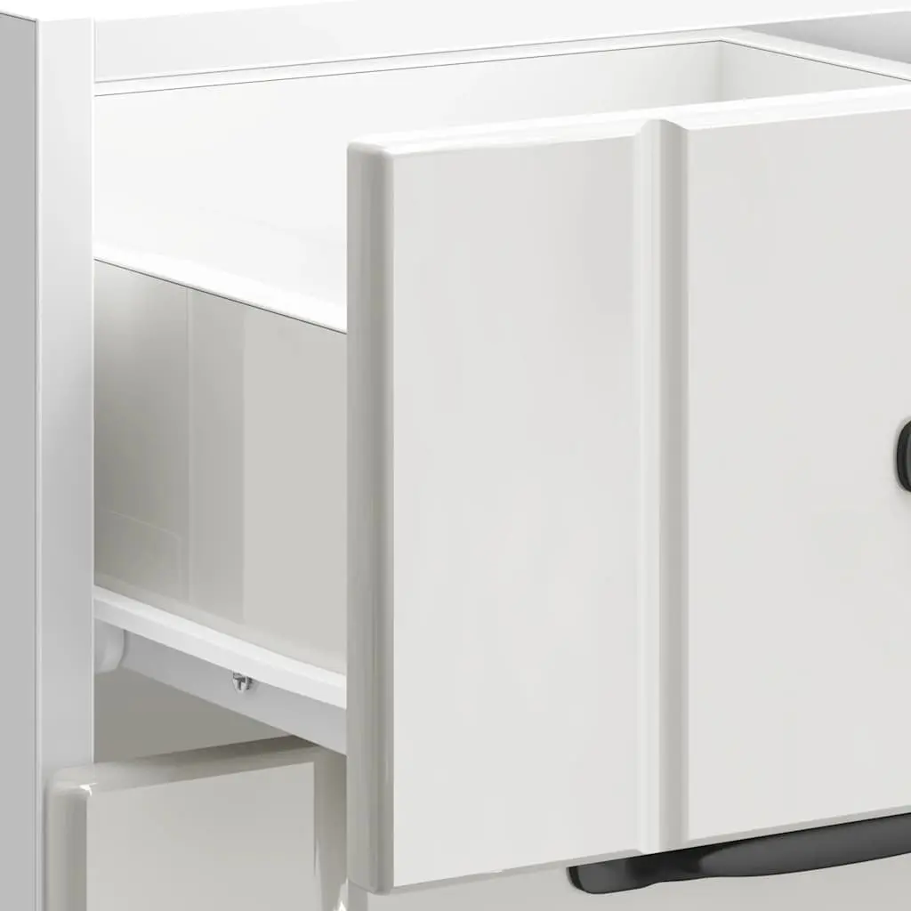 Kitchen Base Cabinet White Engineered Wood Storage Cupboard Unit Adjustable Feet