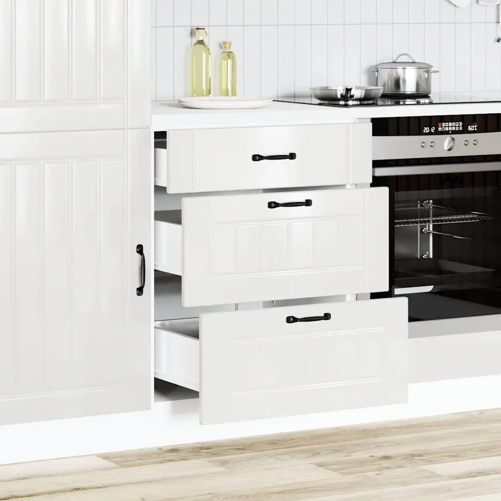White Kitchen Base Cabinet with Adjustable Feet
