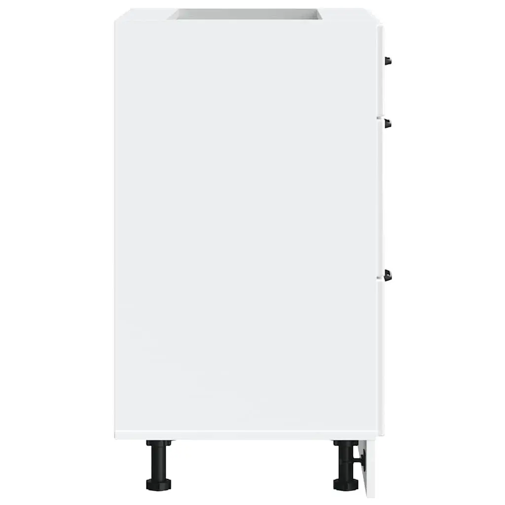 White Kitchen Base Cabinet with Adjustable Feet