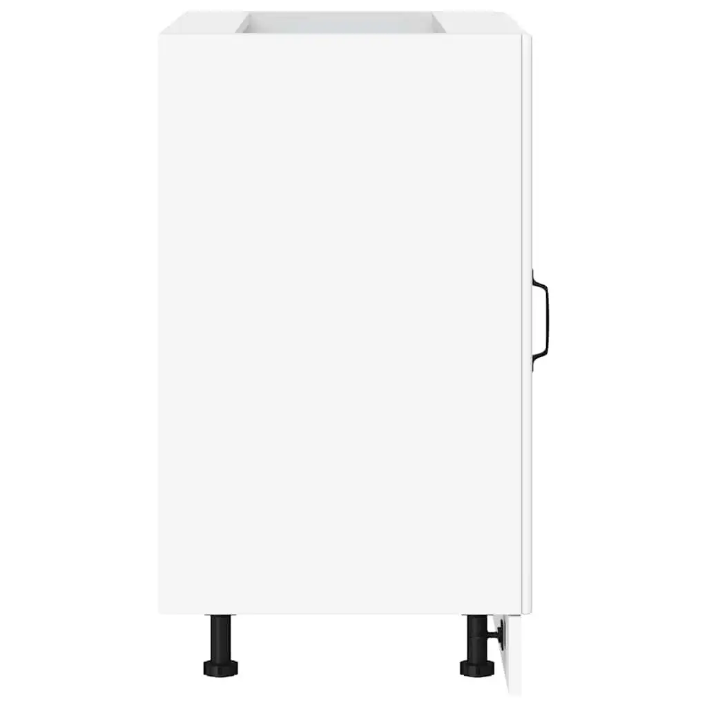 Engineered Wood Kitchen Base Cabinet, White Finish