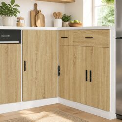 Brown Engineered Wood Base Cabinet: Specs and Features