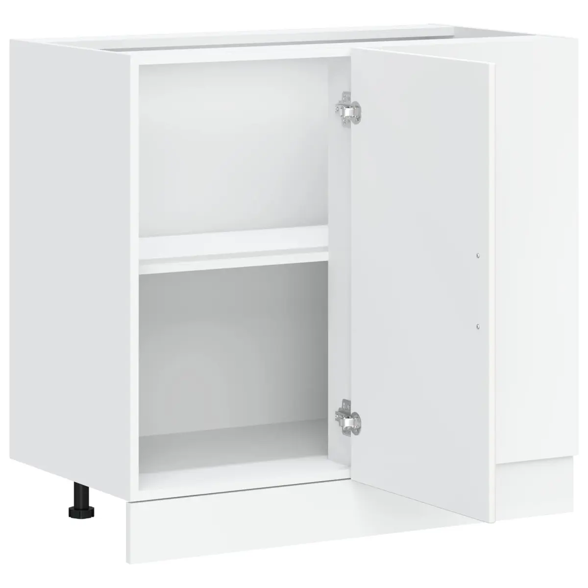 Kitchen Base Cabinet White Engineered Wood Storage Cupboard Furniture Doors