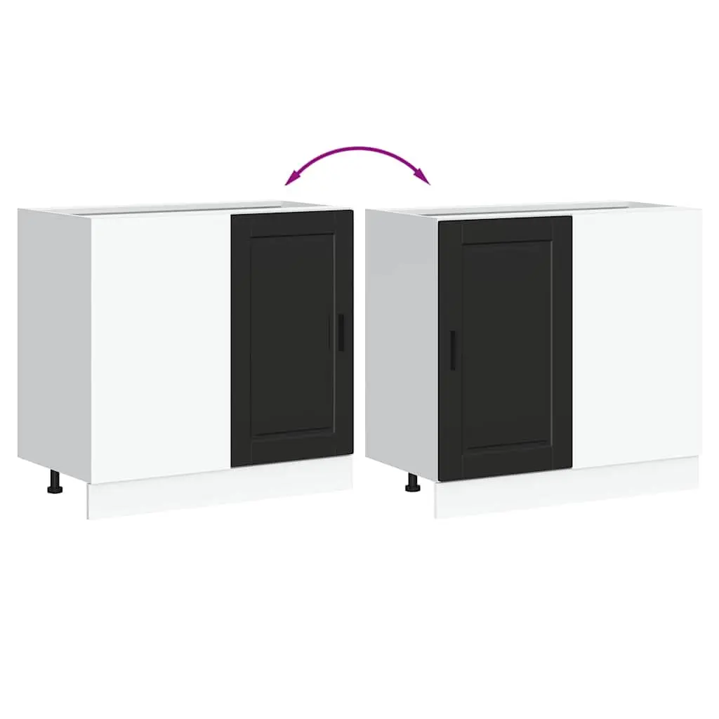 Black Engineered Wood Kitchen Base Cabinet