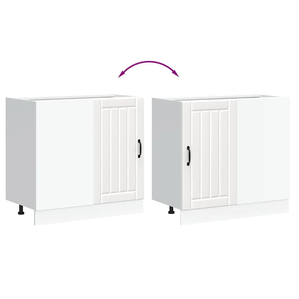 White Kitchen Base Cabinet with Storage