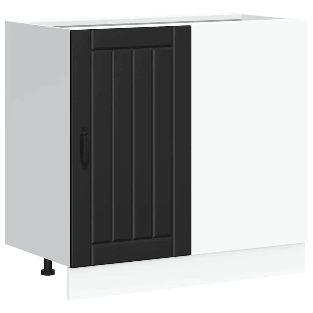 Engineered Wood Black Kitchen Base Cabinet