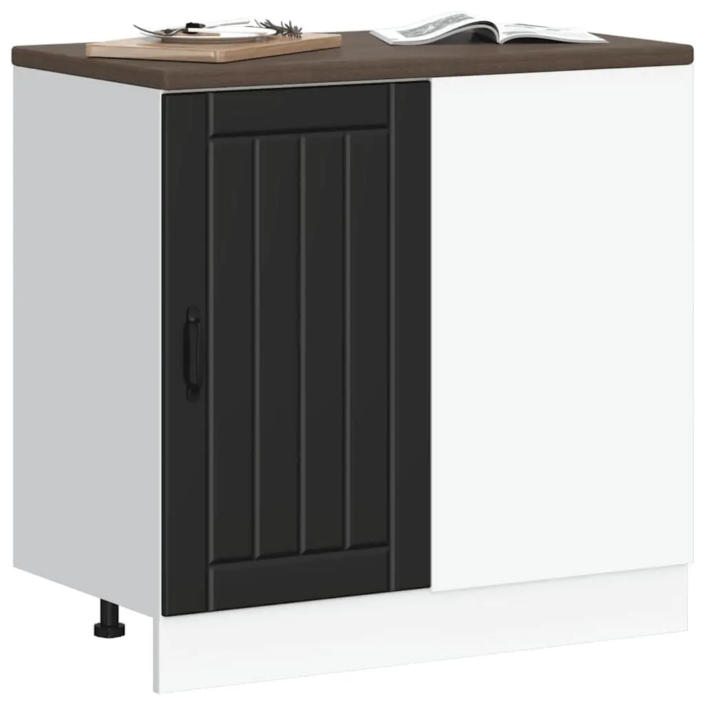 Engineered Wood Black Kitchen Base Cabinet