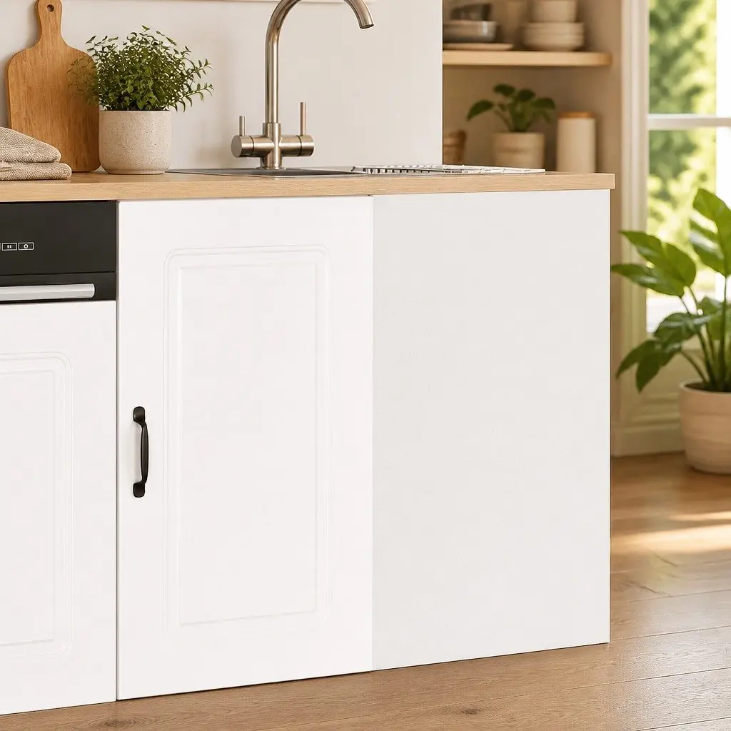 White Engineered Wood Base Cabinet