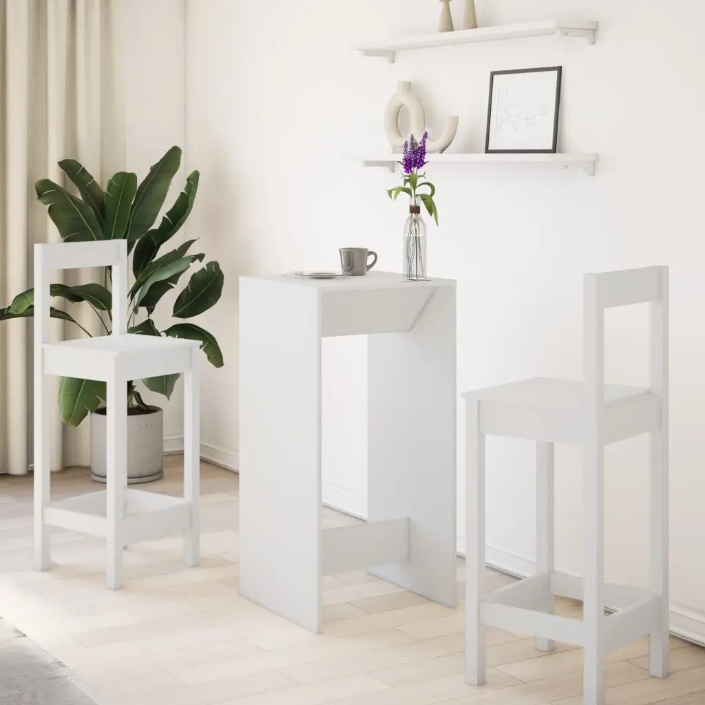 Bar Table White Kitchen Dining Room Tall Pub Counter Cocktail Furniture