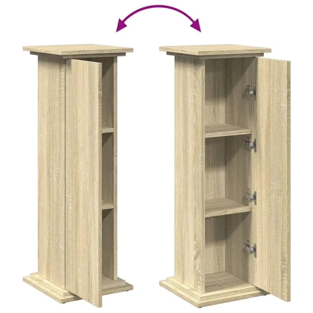 Brown Engineered Wood Display Stand
