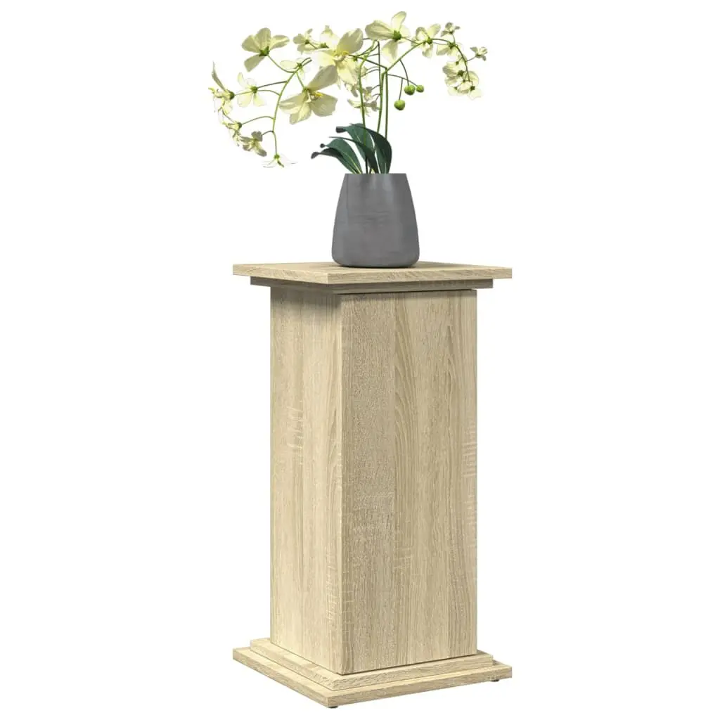 Display Stand with Storage for Home Use Brown Engineered Wood Cabinet Pillar Style