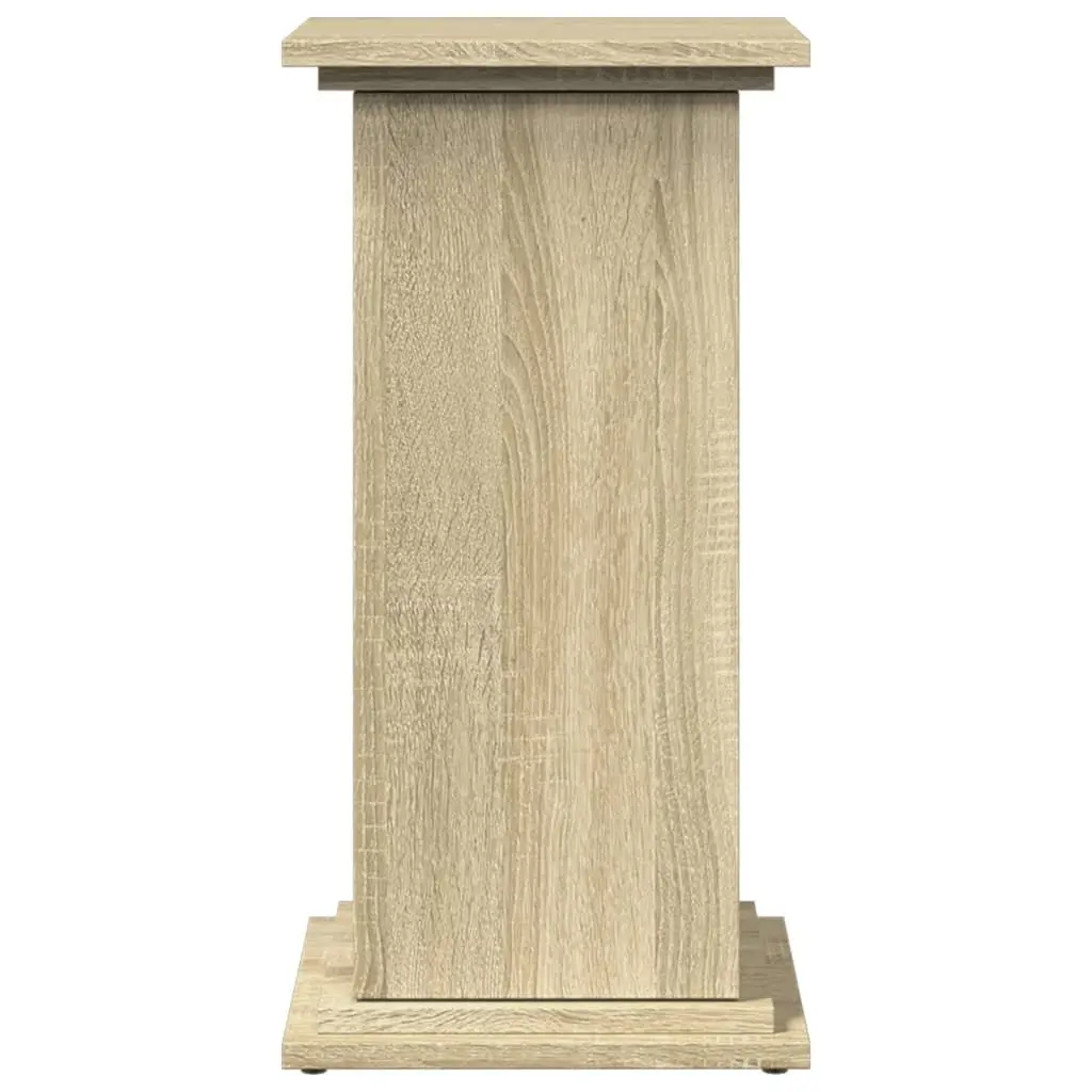 Display Stand with Storage for Home Use Brown Engineered Wood Cabinet Pillar Style
