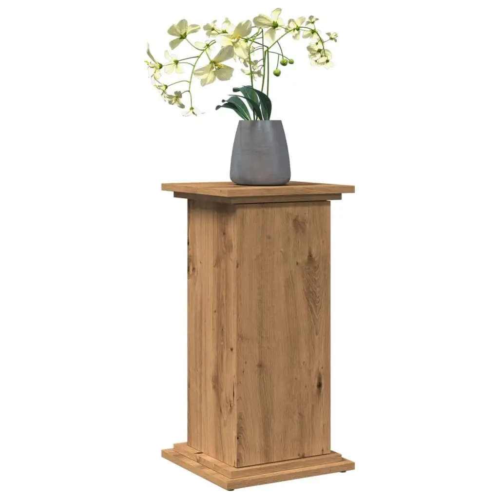 Brown Engineered Wood Two-Tier Display Stand with Cabinet