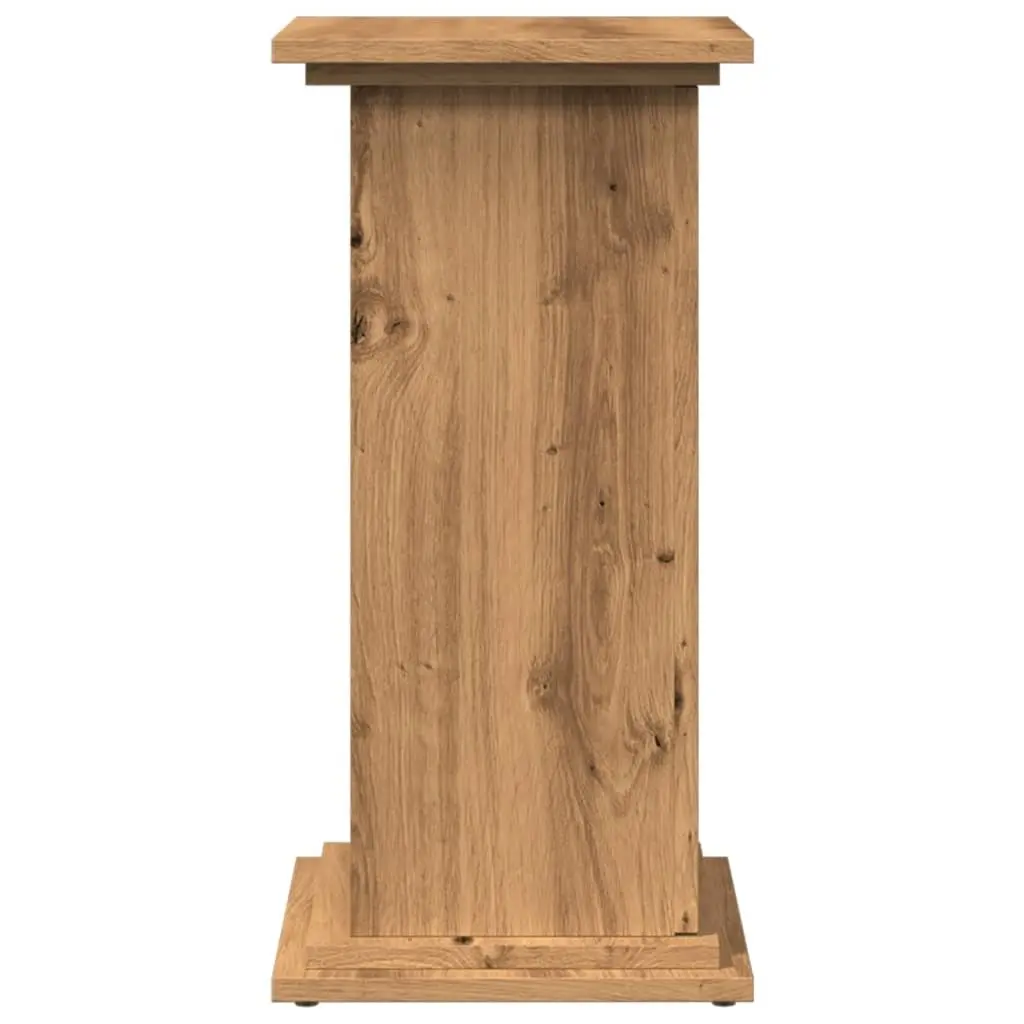 Brown Engineered Wood Two-Tier Display Stand with Cabinet