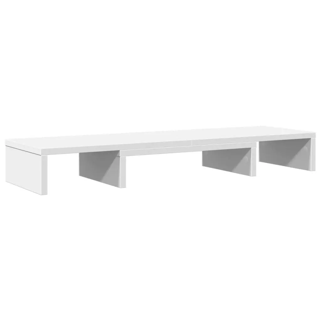 White Adjustable Monitor Stand Riser