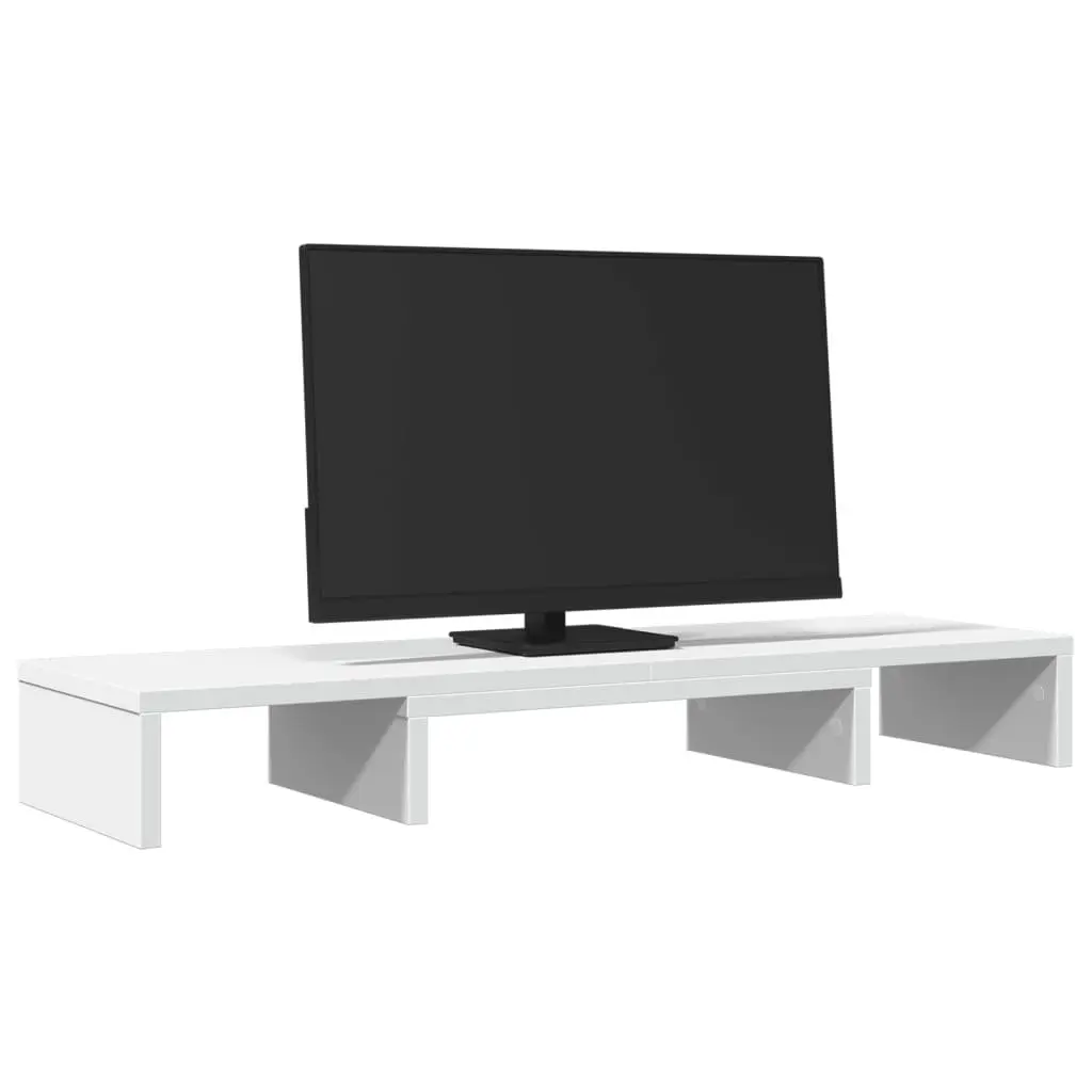 White Adjustable Monitor Stand Riser