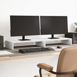 Engineered Wood Dual Monitor Stand: Specs & Dimensions