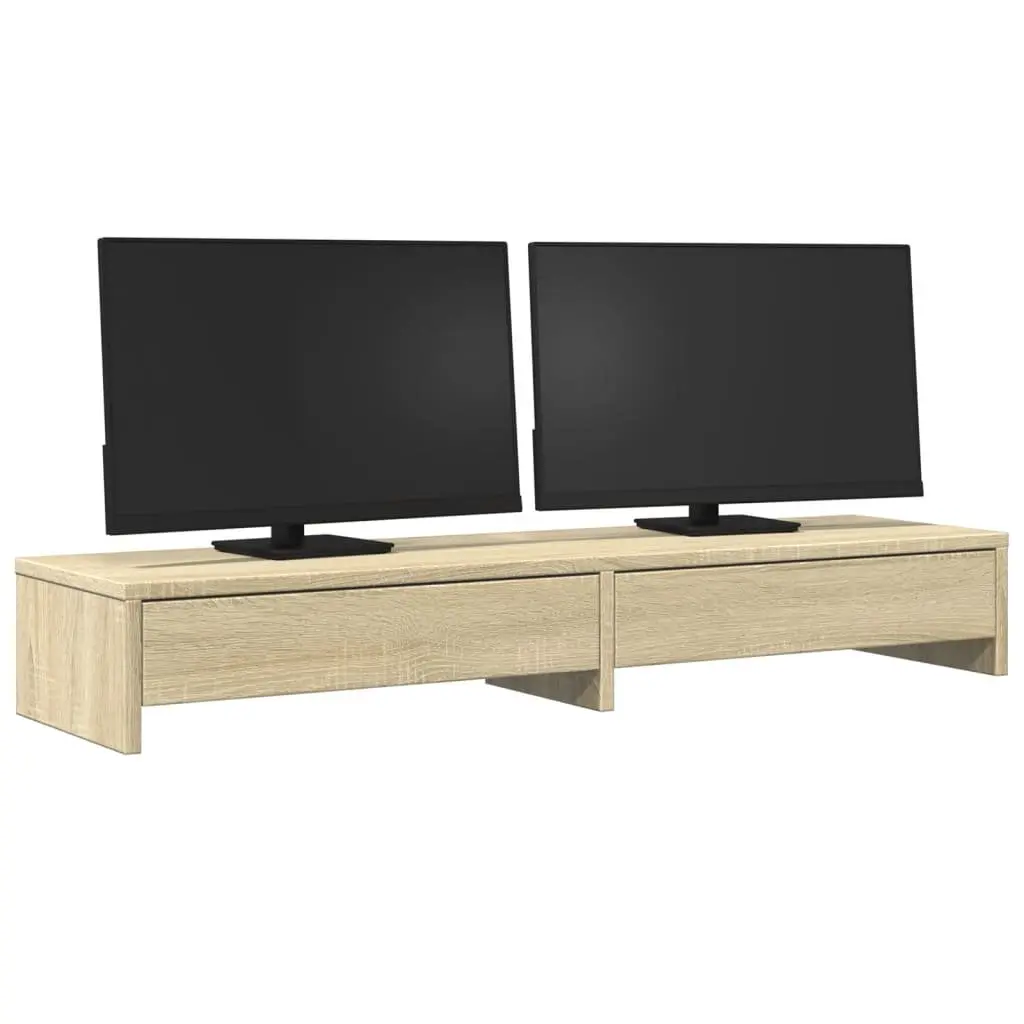 Brown Engineered Wood Monitor Stand