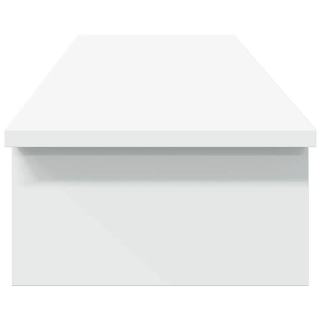Monitor Stand White Engineered Wood Desk Riser Storage Space Workspace Organizer 100 x 27 x 15 cm
