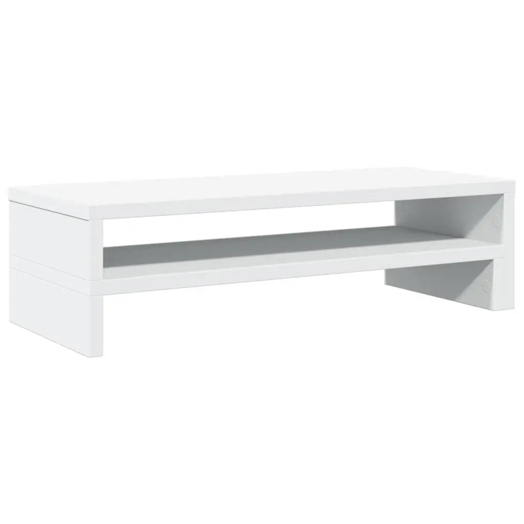 Monitor Stand White Computer Riser Desk Organizer Storage Platform Office
