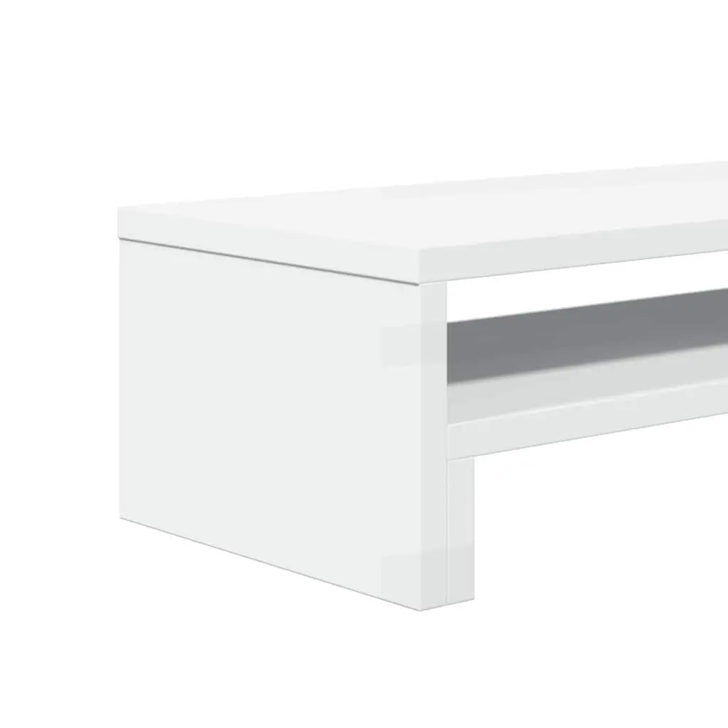 Monitor Stand White Computer Riser Desk Organizer Storage Platform Office